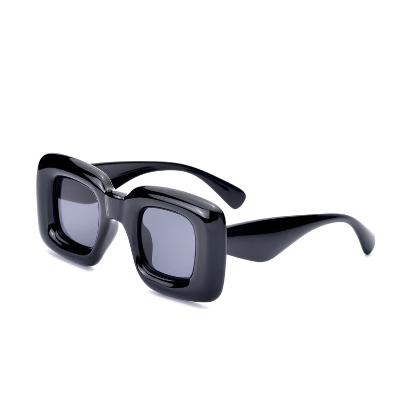 Wholesale Cute Colorblock Large Frame PC Sunglasses